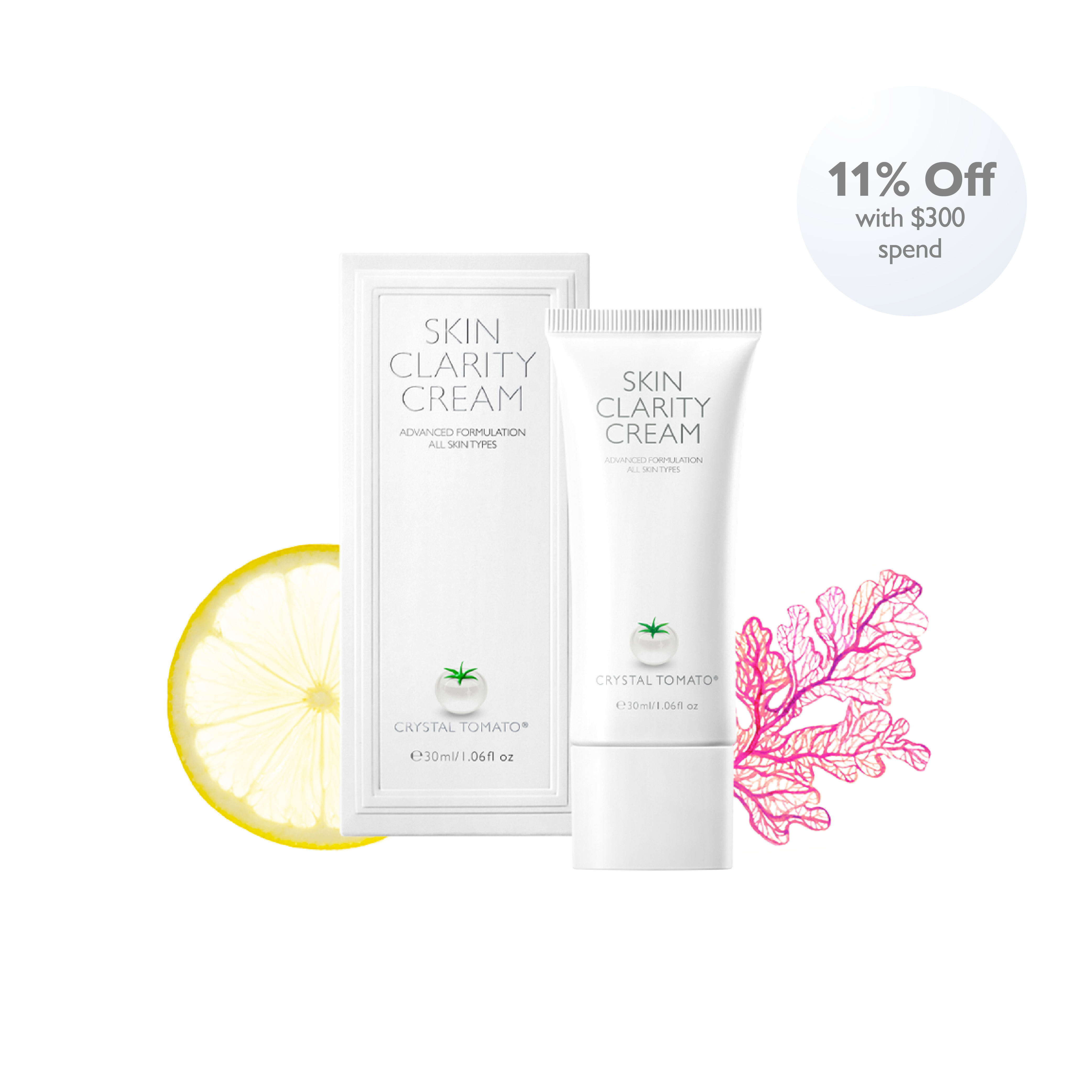 新品 CRYSTAL TOMATO スキン クラリティ クリーム 30ml CRYSTAL TOMATO® Skin Clarity Cream | Advanced Dark Spot Treatment